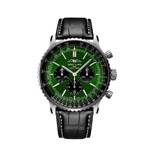 breitling navitimer b01 chronograph 46 green|breitling navitimer 01 46 automatic.